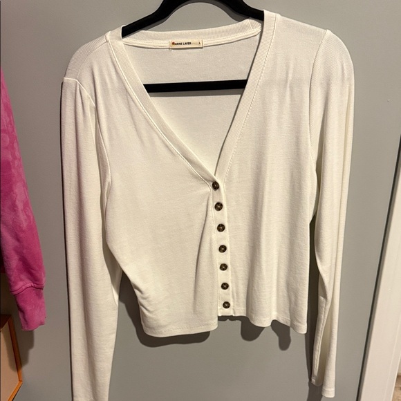 Marine Layer Button-Down Shirt cardigan size large sweater lightweight - Picture 2 of 7